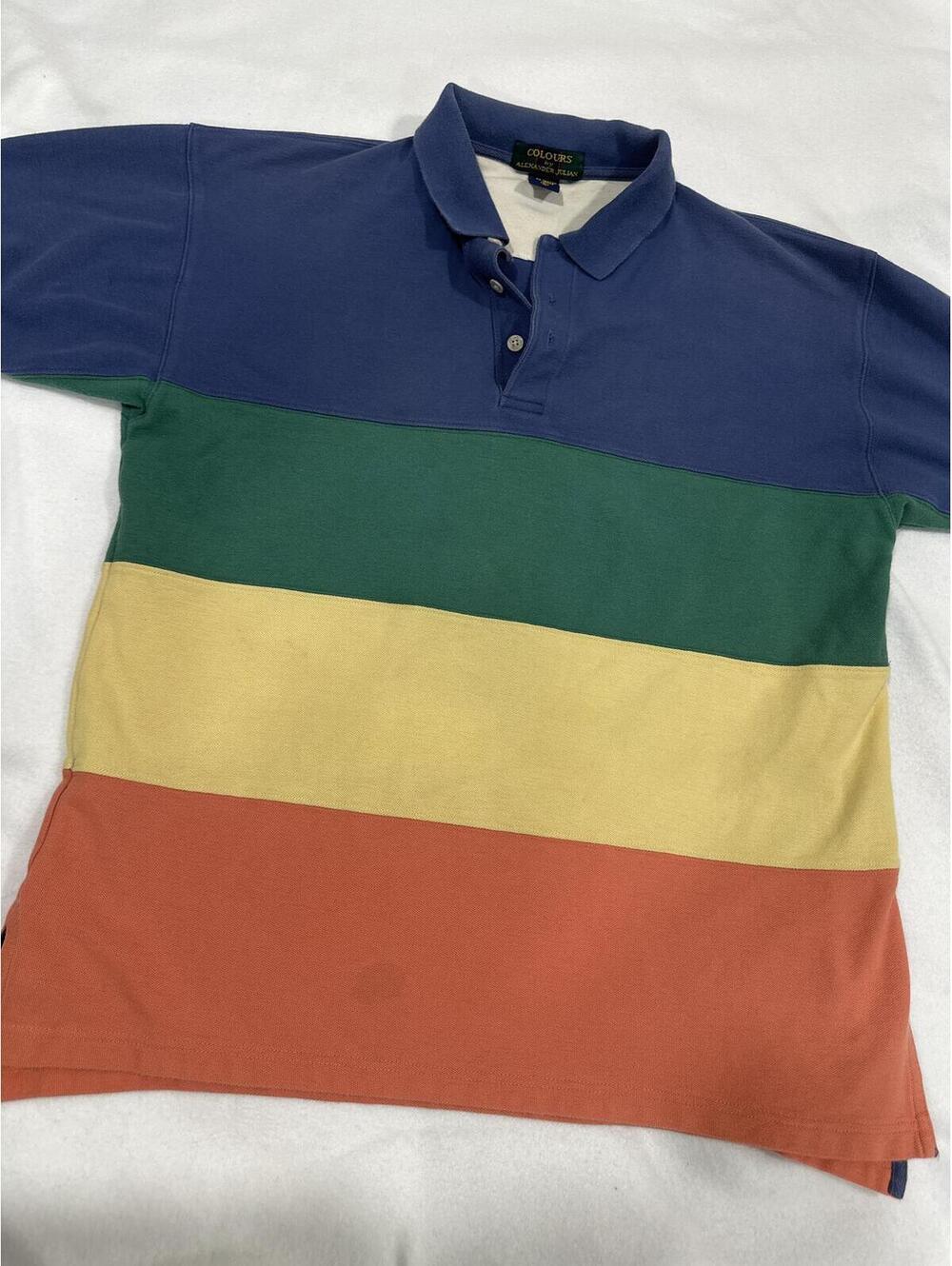 Colours by Alexander Julian Multi-Color Cotton Polo Shirt